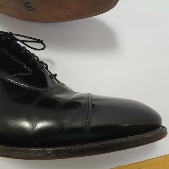 Johnston Murphy Melton Cap Toe Oxford Optima Black Shoes Men\'s Size 12 D/B